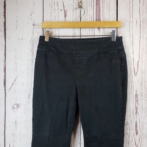 Chicos Perfect Stretch Jeans Womens Size 0 Short Straight Leg Stretch Black